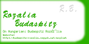 rozalia budaspitz business card
